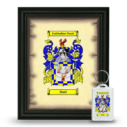 Doel Framed Coat of Arms and Keychain - Black