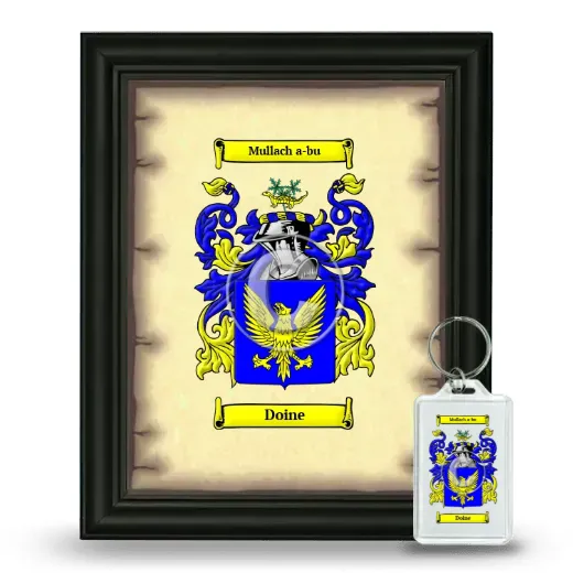 Doine Framed Coat of Arms and Keychain - Black