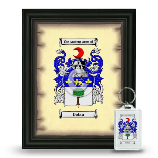 Dolan Framed Coat of Arms and Keychain - Black