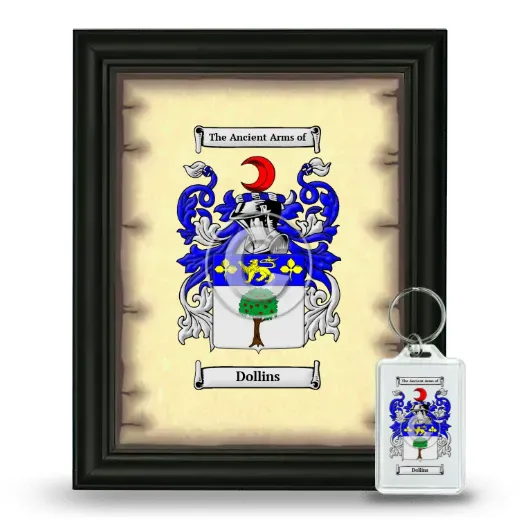 Dollins Framed Coat of Arms and Keychain - Black