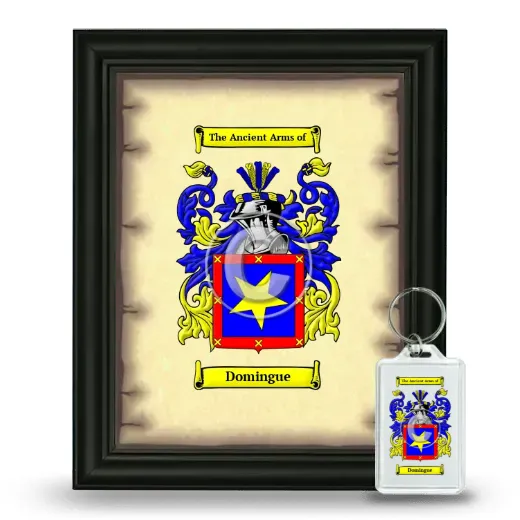 Domingue Framed Coat of Arms and Keychain - Black