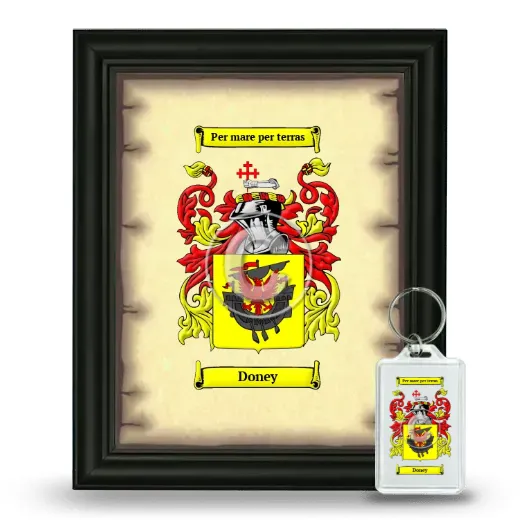 Doney Framed Coat of Arms and Keychain - Black