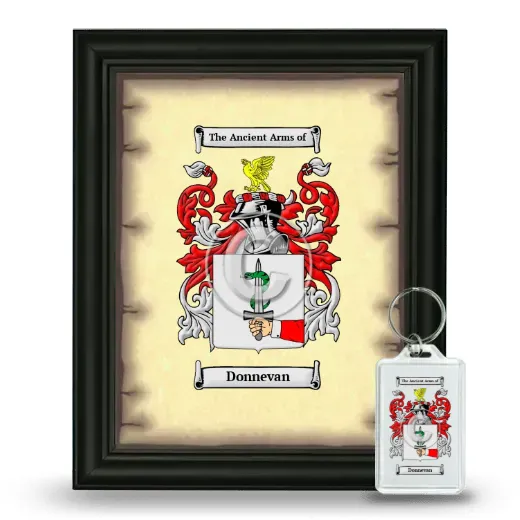 Donnevan Framed Coat of Arms and Keychain - Black