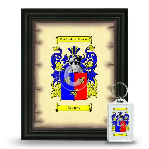 Doorey Framed Coat of Arms and Keychain - Black