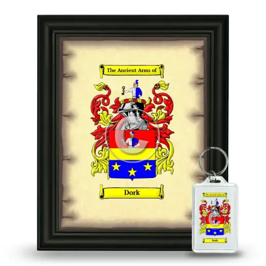 Dork Framed Coat of Arms and Keychain - Black