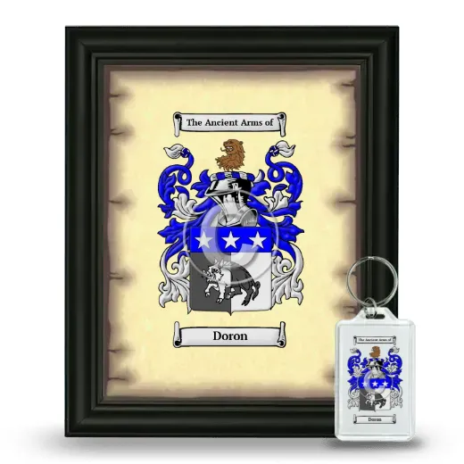 Doron Framed Coat of Arms and Keychain - Black