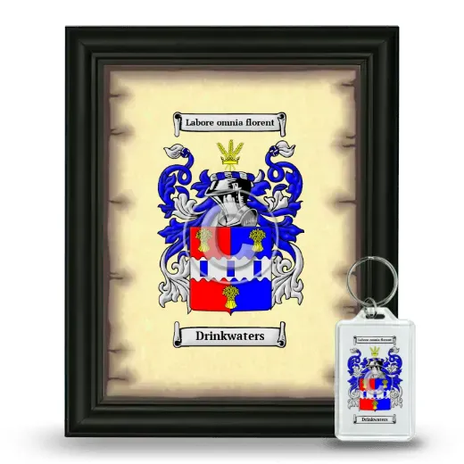 Drinkwaters Framed Coat of Arms and Keychain - Black