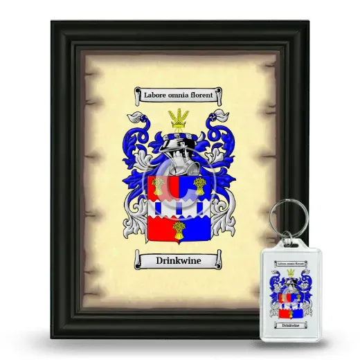 Drinkwine Framed Coat of Arms and Keychain - Black