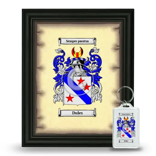 Dules Framed Coat of Arms and Keychain - Black