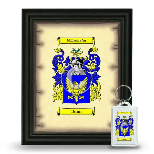 Dunn Framed Coat of Arms and Keychain - Black