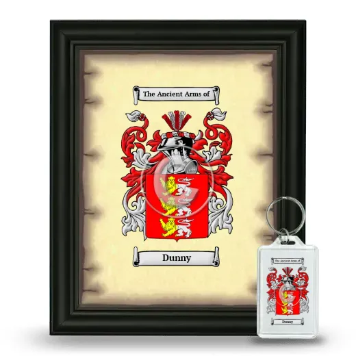 Dunny Framed Coat of Arms and Keychain - Black
