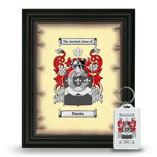 Durán Framed Coat of Arms and Keychain - Black