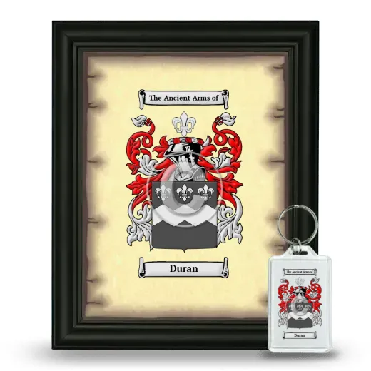 Duran Framed Coat of Arms and Keychain - Black