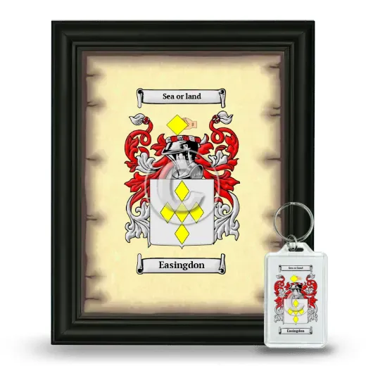 Easingdon Framed Coat of Arms and Keychain - Black