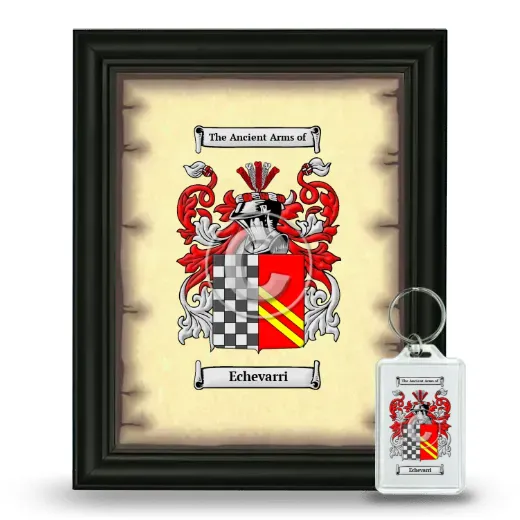 Echevarri Framed Coat of Arms and Keychain - Black