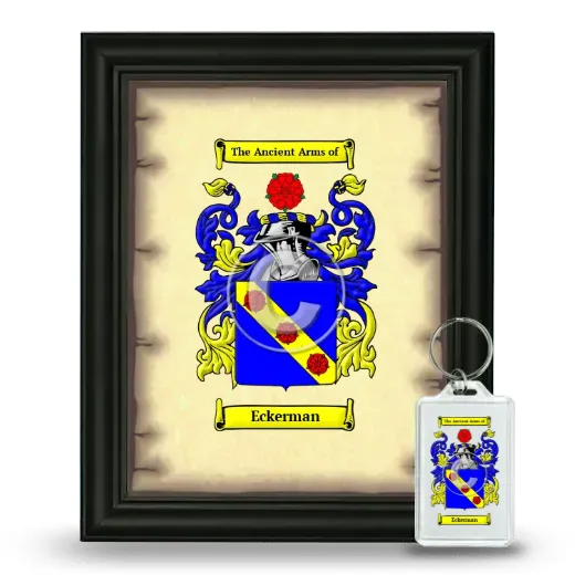 Eckerman Framed Coat of Arms and Keychain - Black