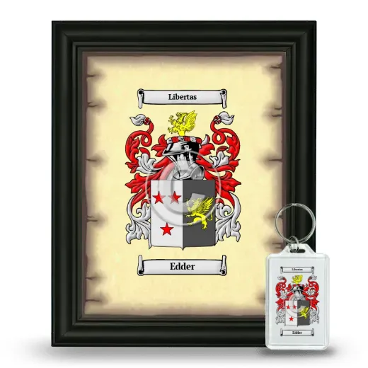 Edder Framed Coat of Arms and Keychain - Black