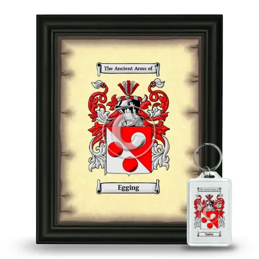 Egging Framed Coat of Arms and Keychain - Black