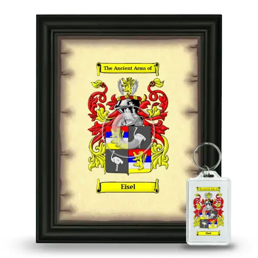 Eisel Framed Coat of Arms and Keychain - Black