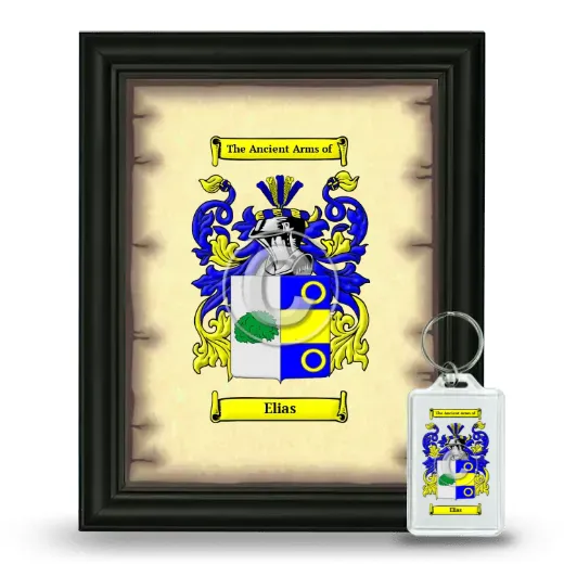 Elias Framed Coat of Arms and Keychain - Black