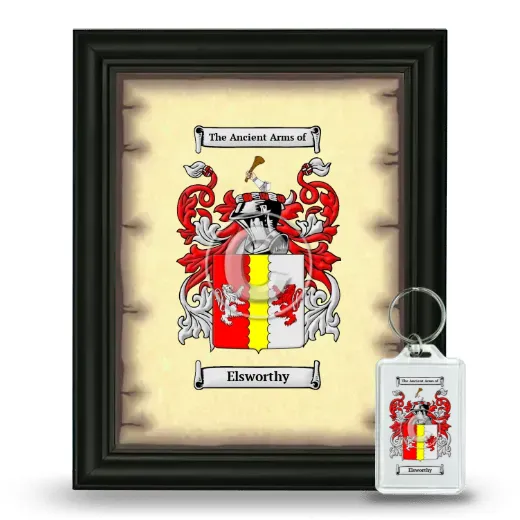 Elsworthy Framed Coat of Arms and Keychain - Black