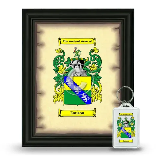 Emison Framed Coat of Arms and Keychain - Black