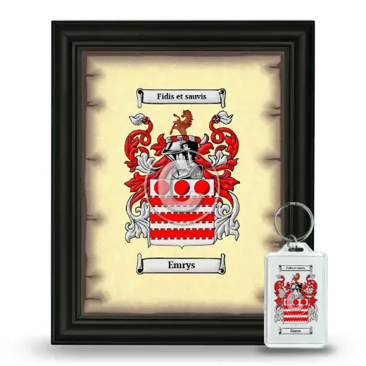 Emrys Framed Coat of Arms and Keychain - Black