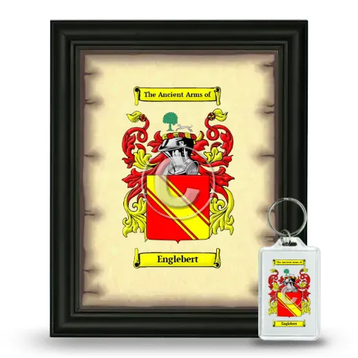 Englebert Framed Coat of Arms and Keychain - Black