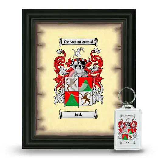 Enk Framed Coat of Arms and Keychain - Black