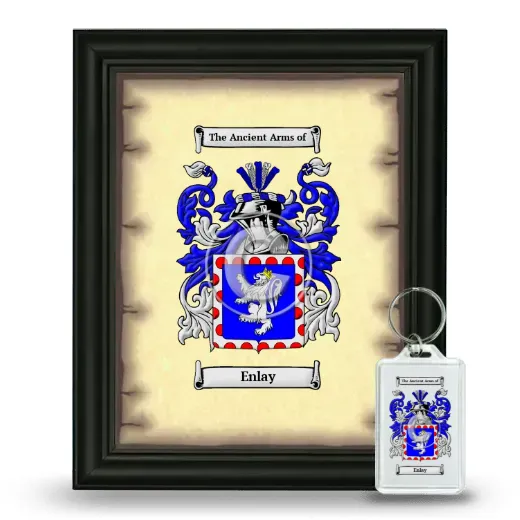 Enlay Framed Coat of Arms and Keychain - Black