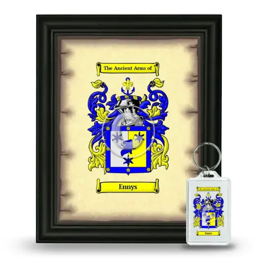Ennys Framed Coat of Arms and Keychain - Black
