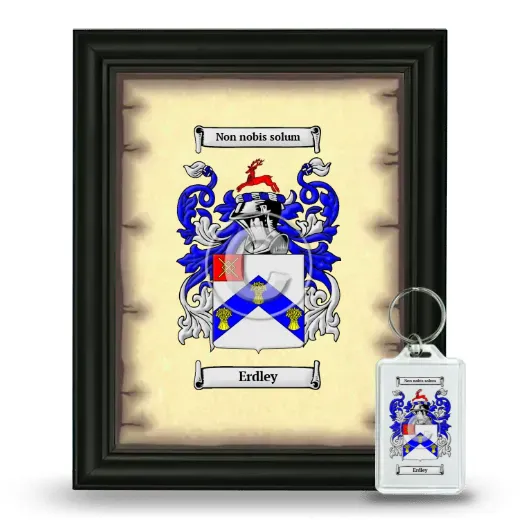 Erdley Framed Coat of Arms and Keychain - Black
