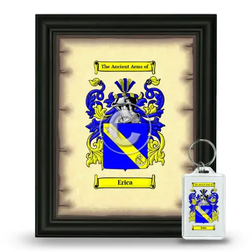 Erica Framed Coat of Arms and Keychain - Black