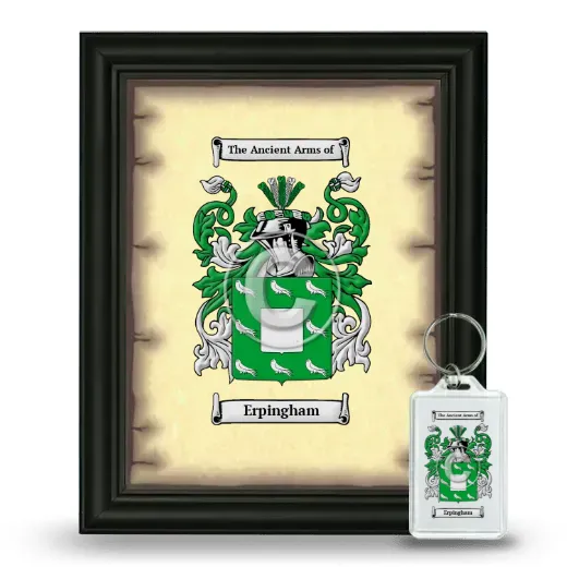 Erpingham Framed Coat of Arms and Keychain - Black