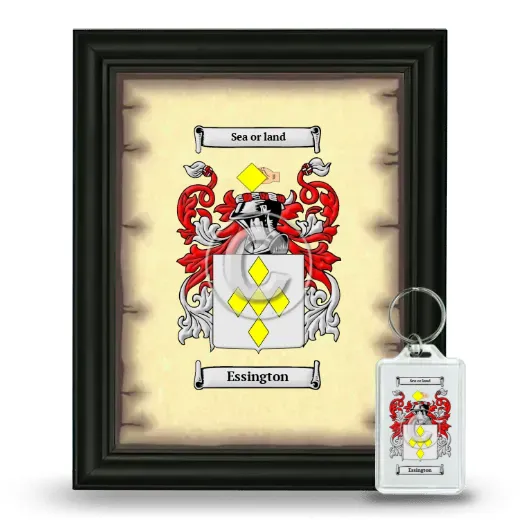 Essington Framed Coat of Arms and Keychain - Black