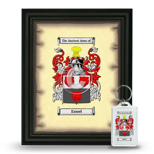 Eswel Framed Coat of Arms and Keychain - Black