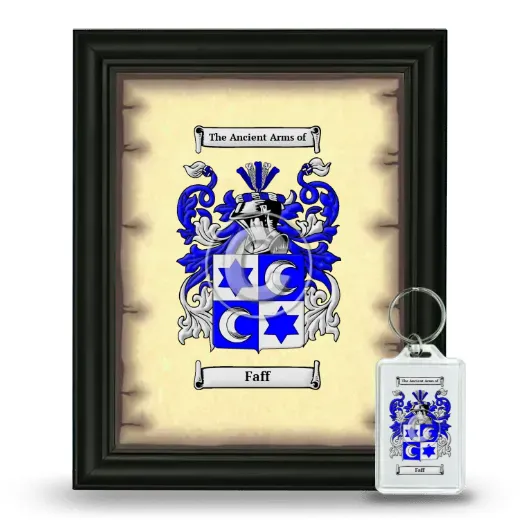 Faff Framed Coat of Arms and Keychain - Black