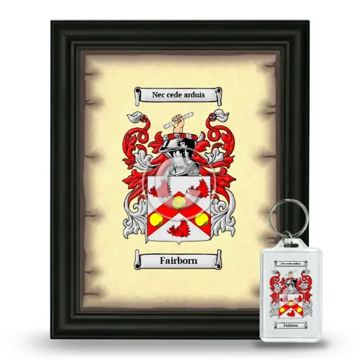 Fairborn Framed Coat of Arms and Keychain - Black