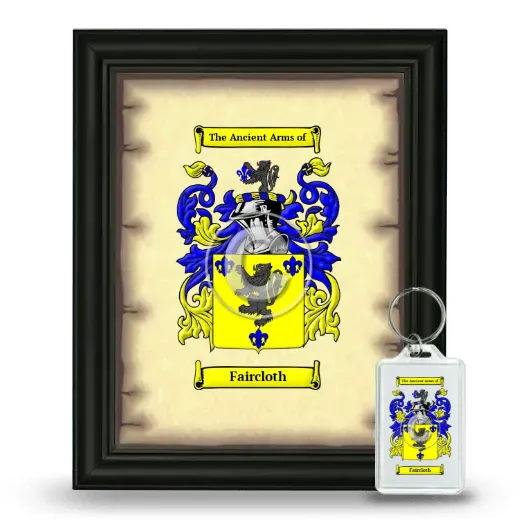 Faircloth Framed Coat of Arms and Keychain - Black