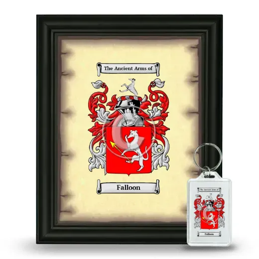 Falloon Framed Coat of Arms and Keychain - Black