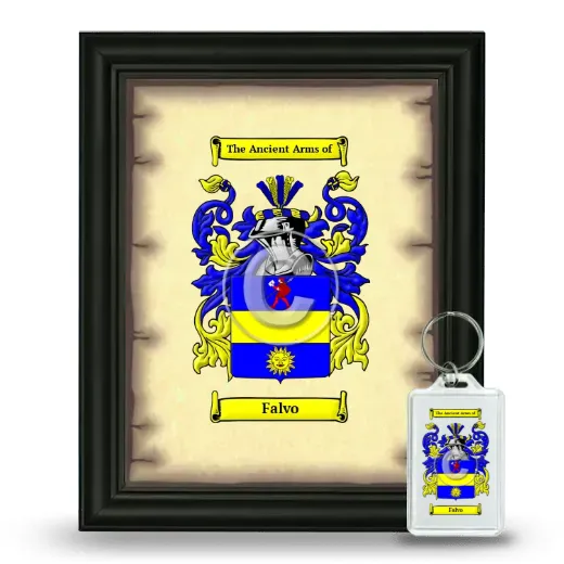 Falvo Framed Coat of Arms and Keychain - Black