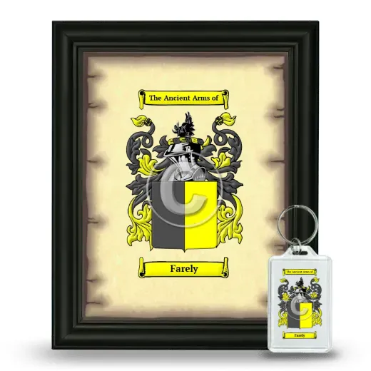 Farely Framed Coat of Arms and Keychain - Black