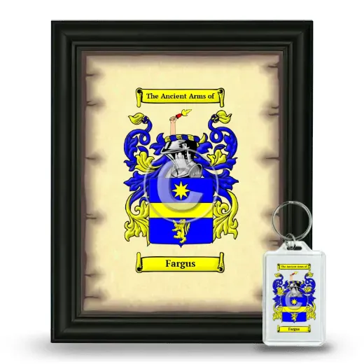 Fargus Framed Coat of Arms and Keychain - Black