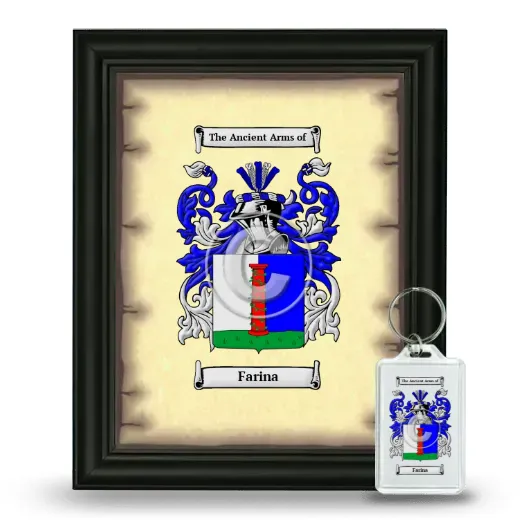 Farina Framed Coat of Arms and Keychain - Black
