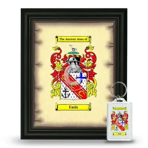 Faris Framed Coat of Arms and Keychain - Black