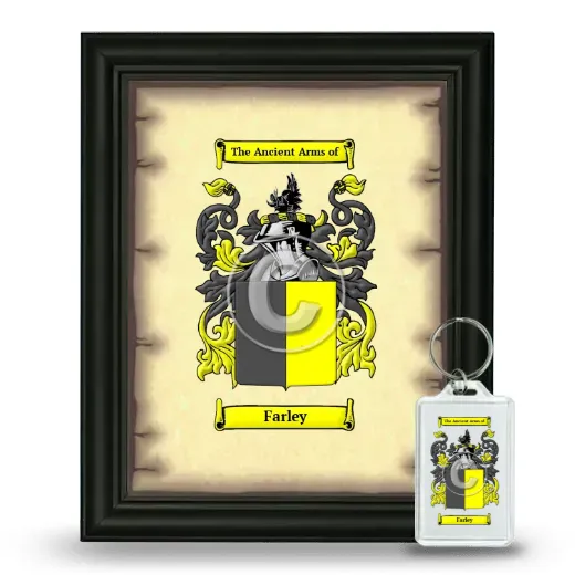 Farley Framed Coat of Arms and Keychain - Black