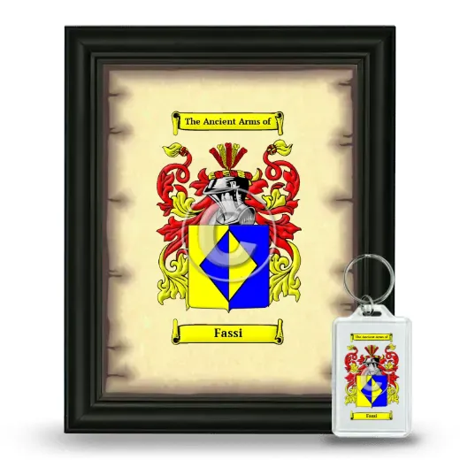 Fassi Framed Coat of Arms and Keychain - Black