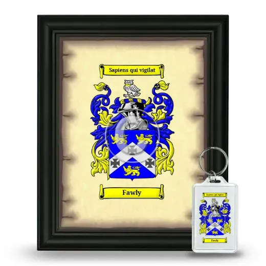 Fawly Framed Coat of Arms and Keychain - Black