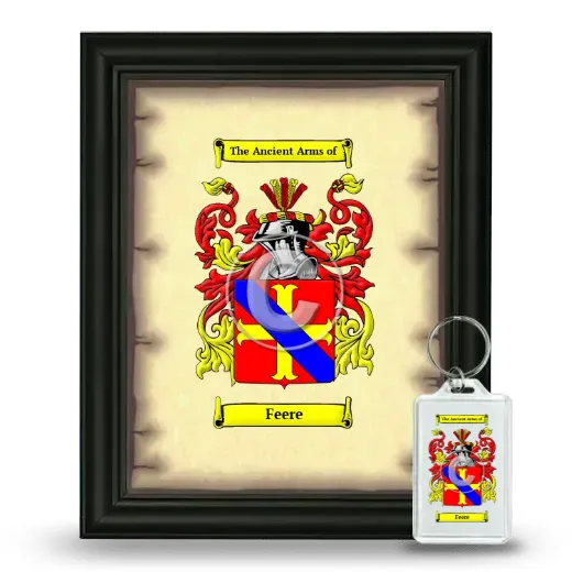 Feere Framed Coat of Arms and Keychain - Black