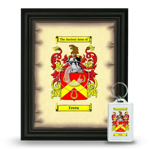 Feren Framed Coat of Arms and Keychain - Black